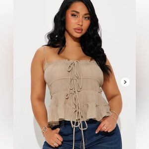 Babydoll Tiered Tie Top